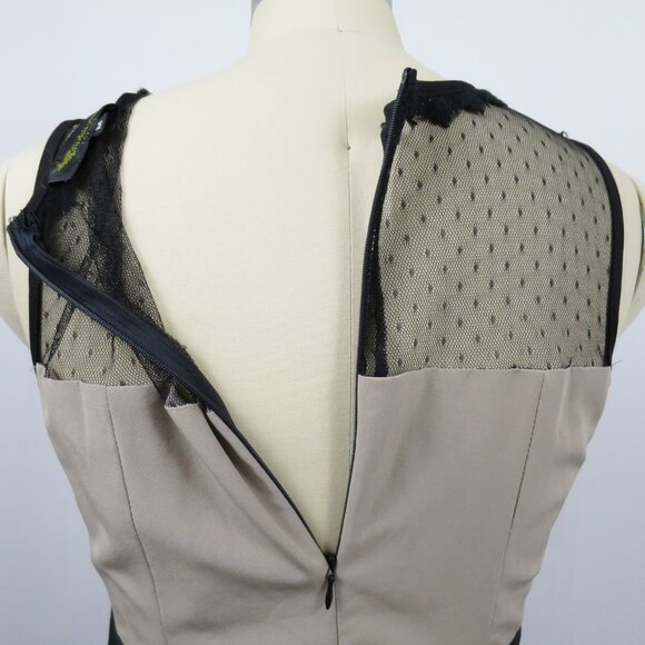 NWOT Angel Eye London Black and Beige Mixed Media Dress M Modcloth - Picture 13 of 16